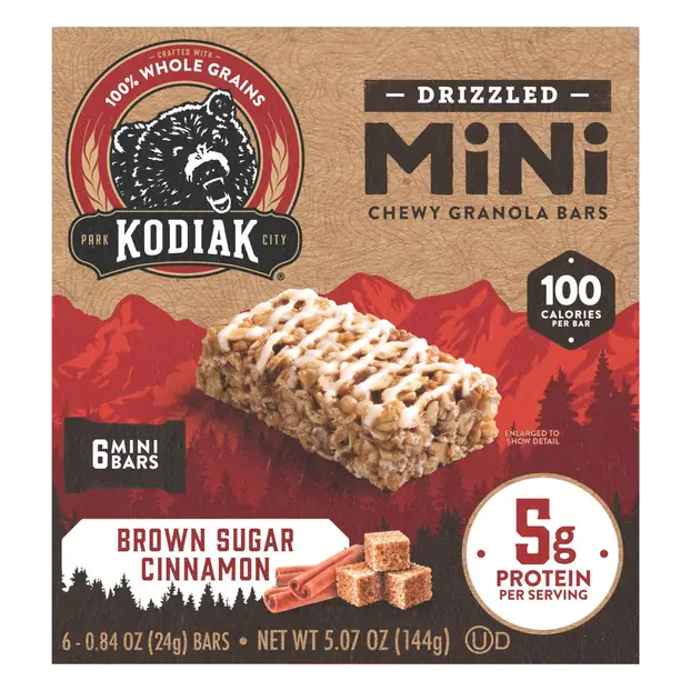 Brown Sugar Cinnamon Drizzled Mini Chewy Granola Bars - 6 ct