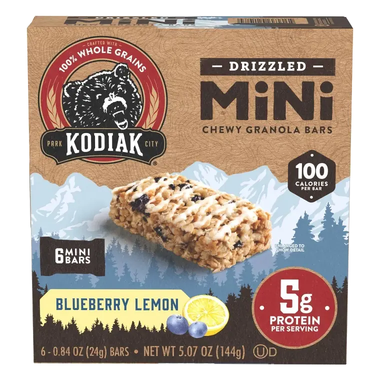 Kodiak Cake Drizzled Mini Blueberry Lemon Mini Protein Bar - 5g Protein - 6.17oz