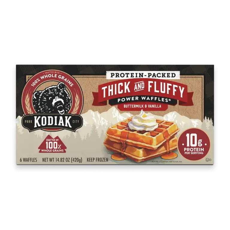 Kodiak Protein-Packed Buttermilk and Vanilla Frozen Thick and Fluffy Power Waffles