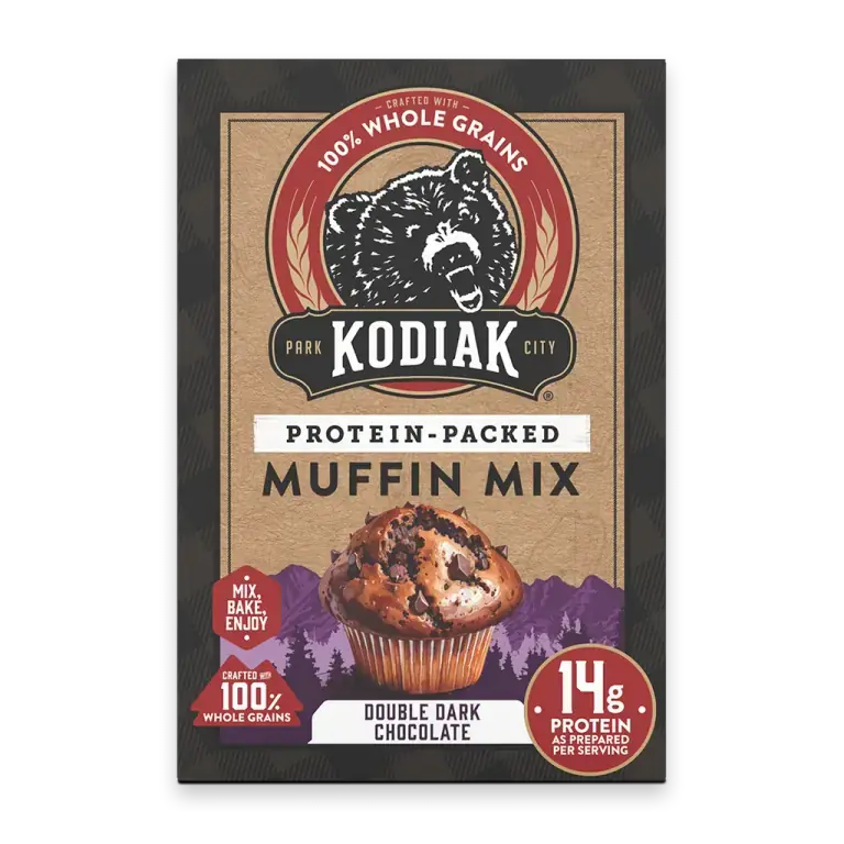 Kodiak Protein-Packed Double Dark Chocolate Muffin Mix with 14g Protein