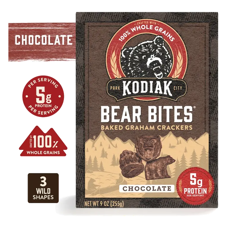 Chocolate Bear Bites Baked Graham Crackers