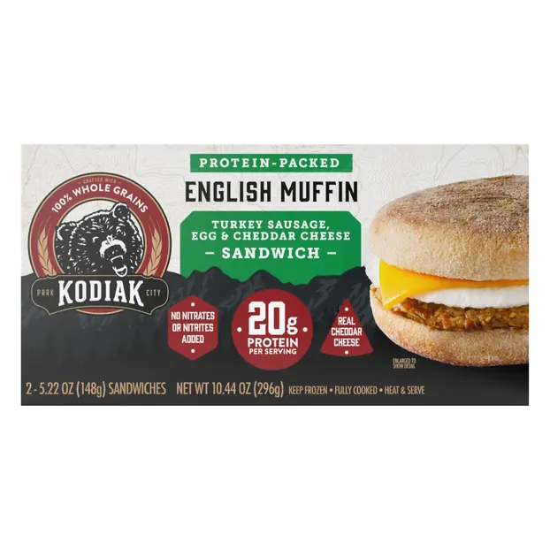 English Muffin Turkey Sausage Egg & Cheese Sandwich - 2 ct Frozen