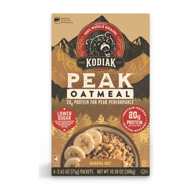 Peak Protein-Packed Banana Nut Oatmeal Packets with 20g Protein