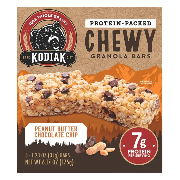 Peanut Butter Chocolate Chip Chewy Protein Granola Bars - 5 ct
