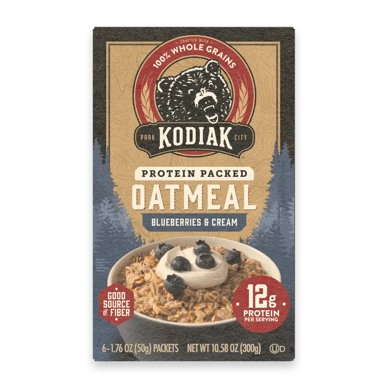 Protein-Packed Blueberries and Cream Oatmeal Packets with 12g Protein