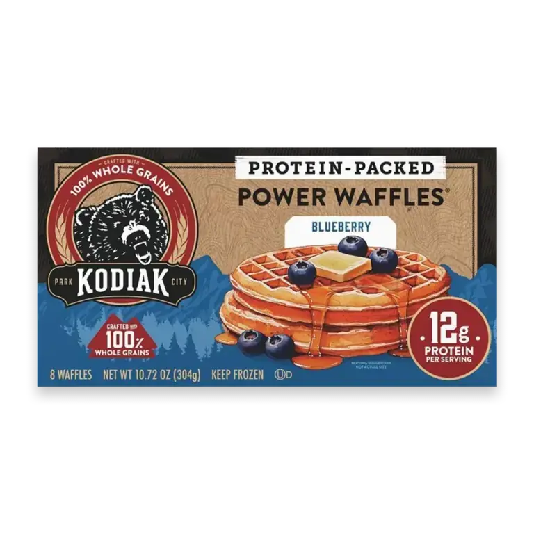 Protein-Packed Blueberry Frozen Power Waffles with 12g Protein