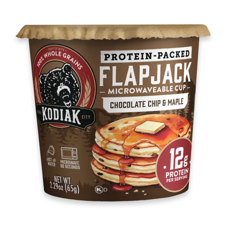 Protein-Packed Chocolate Chip and Maple Pancake Power Cup with 12g Protein