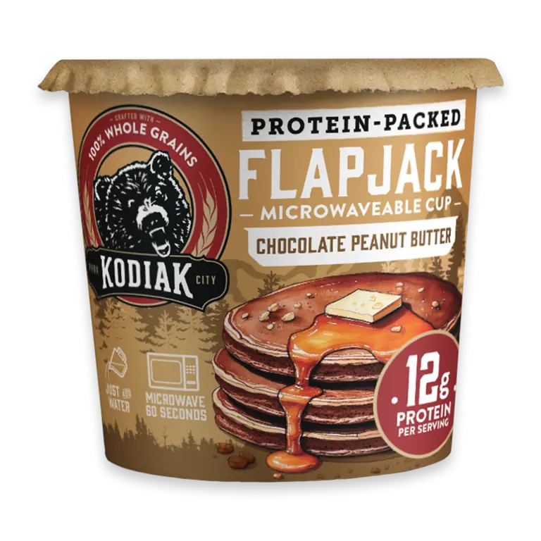 Protein-Packed Chocolate Peanut Butter Pancake Power Cup with 12g Protein