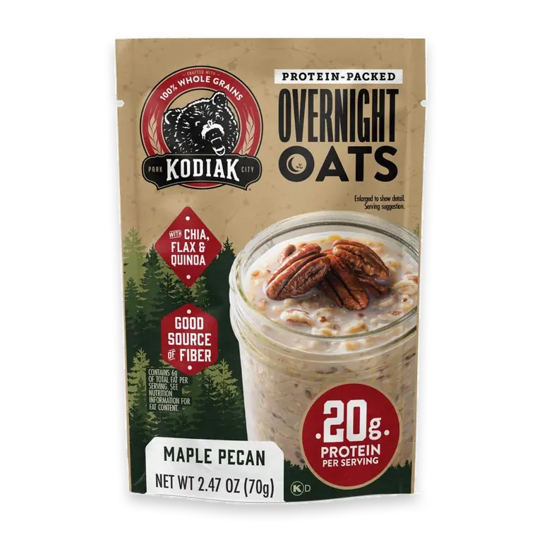 Protein-Packed Maple Pecan Overnight Oats with 20g Protein