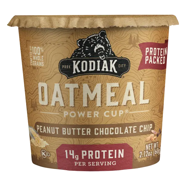 Protein Packed Peanut Butter Chocolate Chip Oatmeal Power Cup