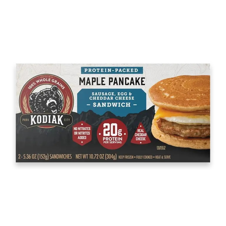 Protein-Packed Sausage & Cheddar Cheese Frozen Breakfast Sandwiches