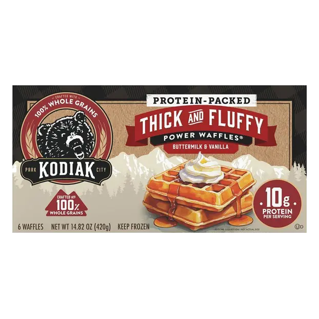 Protein Thick & Fluffy Buttermilk & Vanilla Power Waffles - 6 ct