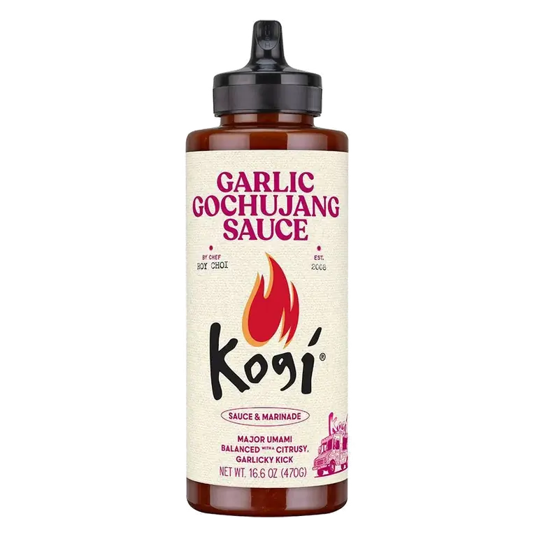 Kogi Garlic Gochujang Sauce and Marinade, 16.6oz: Medium Spice, Soy-Based