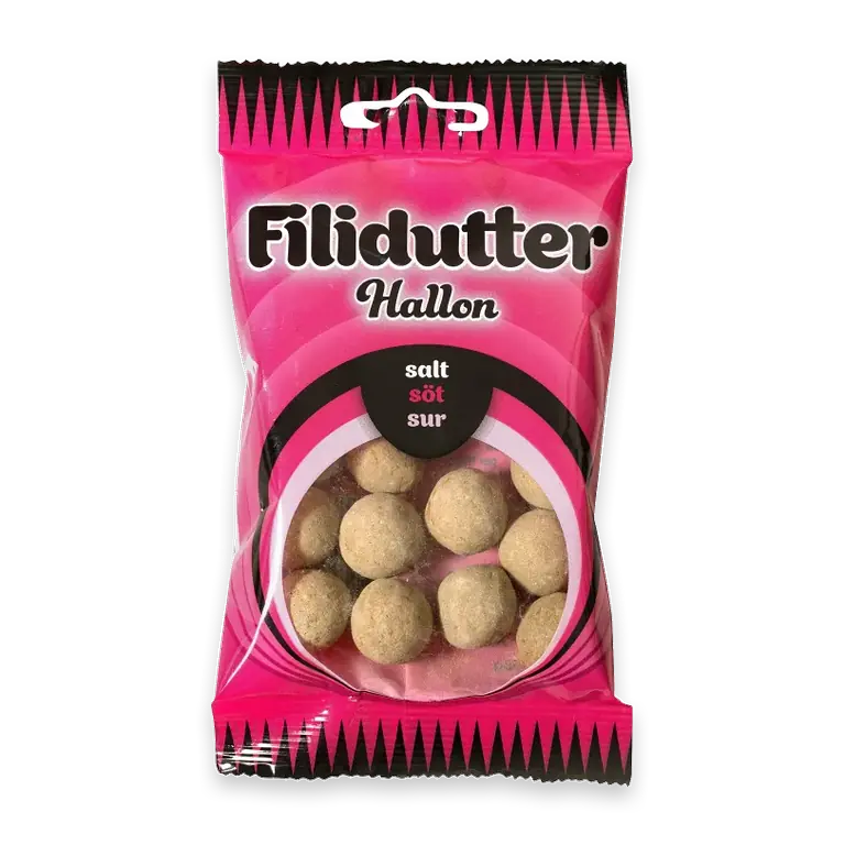Godispåse Filidutter Hallon 65g
