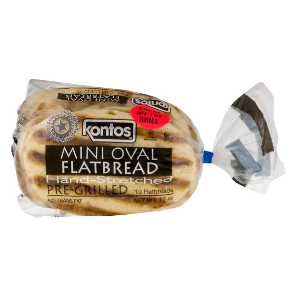 Mini Oval Flatbread Pre-Grilled - 10 ct