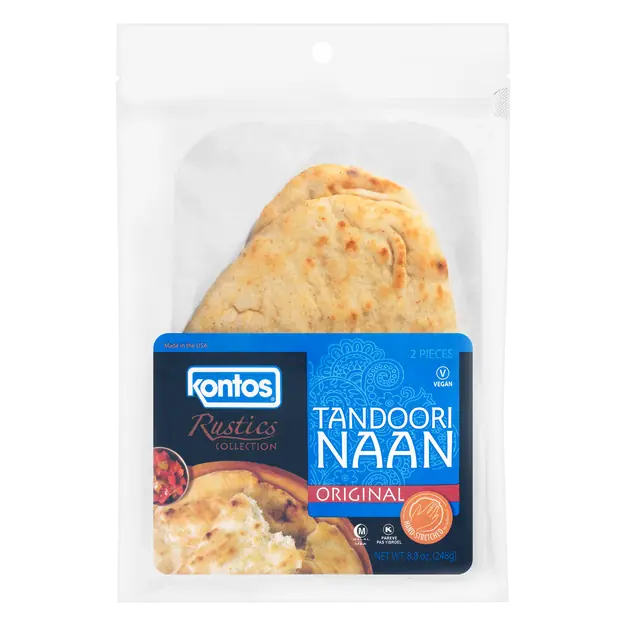 Kontos Rustics Collection Original Tandoori Naan 2 Pieces