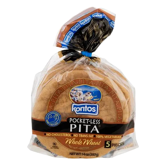 Whole Wheat Pocket-Less Pita Bread - 5 ct