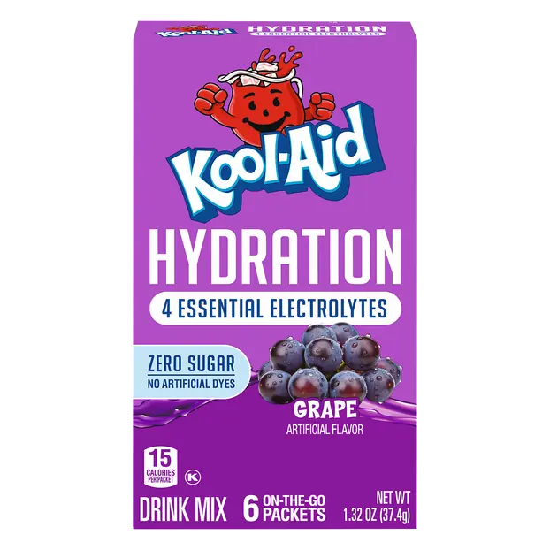 Hydration Zero Sugar Grape Drink Mix - 6 ct