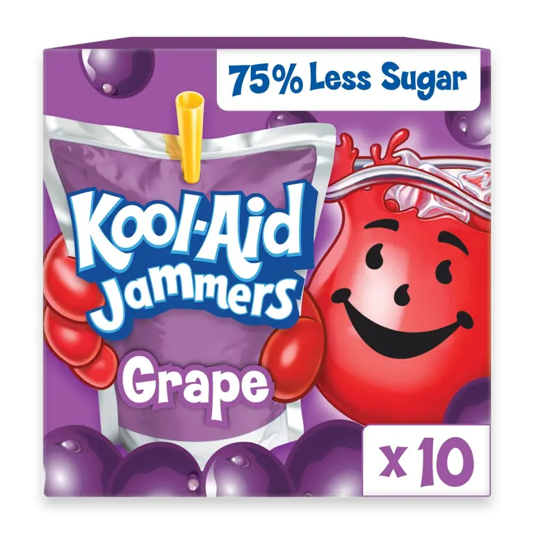Jammers Grape Flavored Drink, Box, Pouches