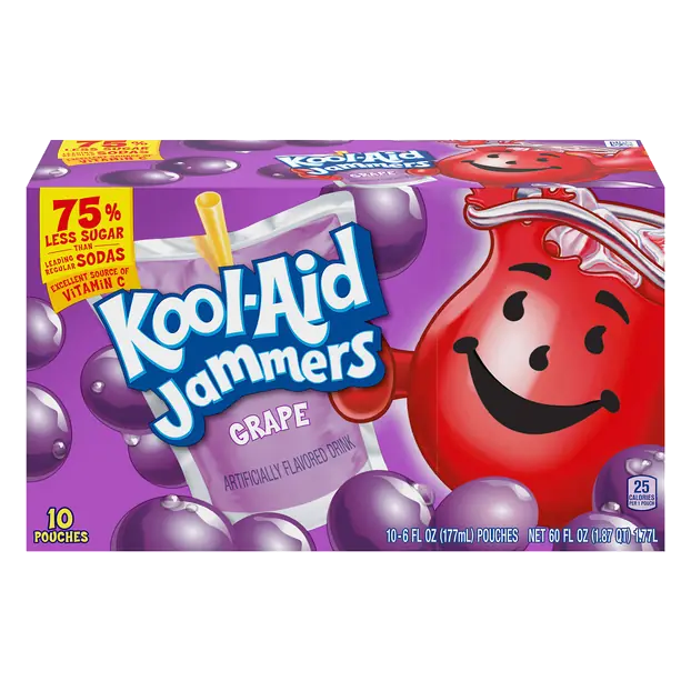 Jammers Grape Juice Drink Pouches - 10 pk