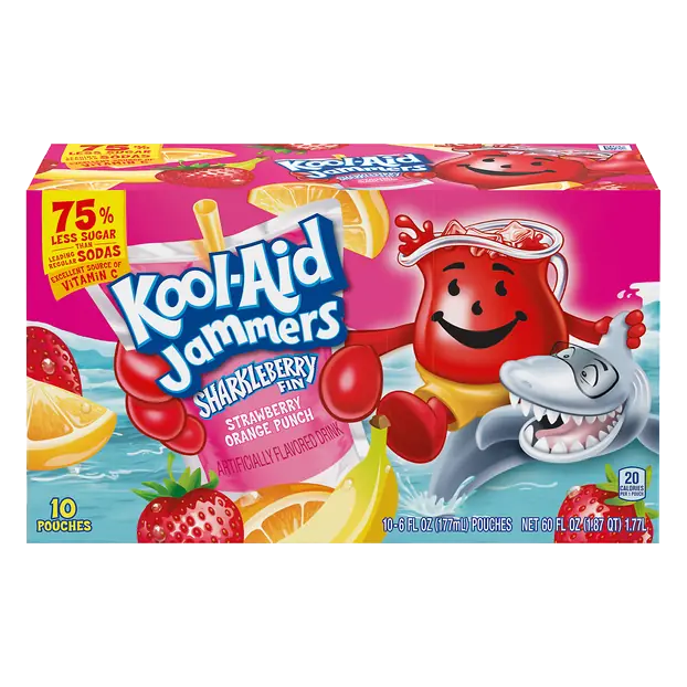 Jammers Sharkleberry Fin Strawberry Orange Juice Drink - 10 pk