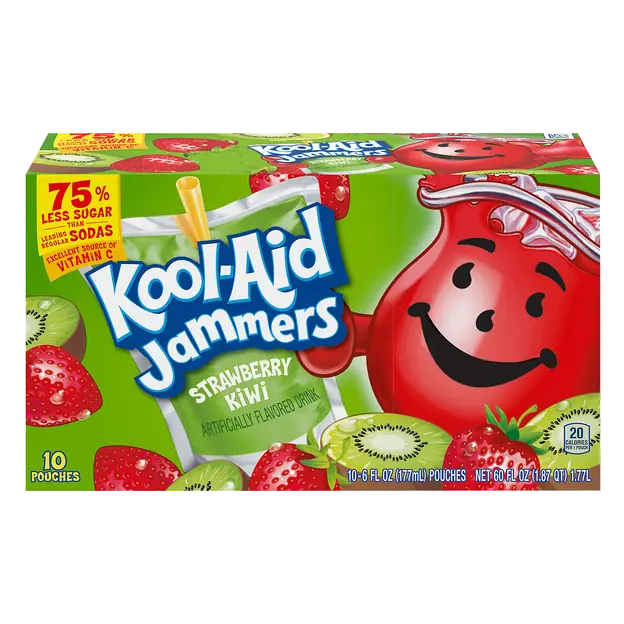 Jammers Strawberry Kiwi Juice Drink Pouches - 10 pk