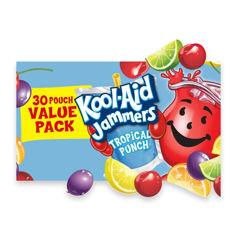 Jammers Tropical Punch Flavored Drink Value Pack, Box, Pouches