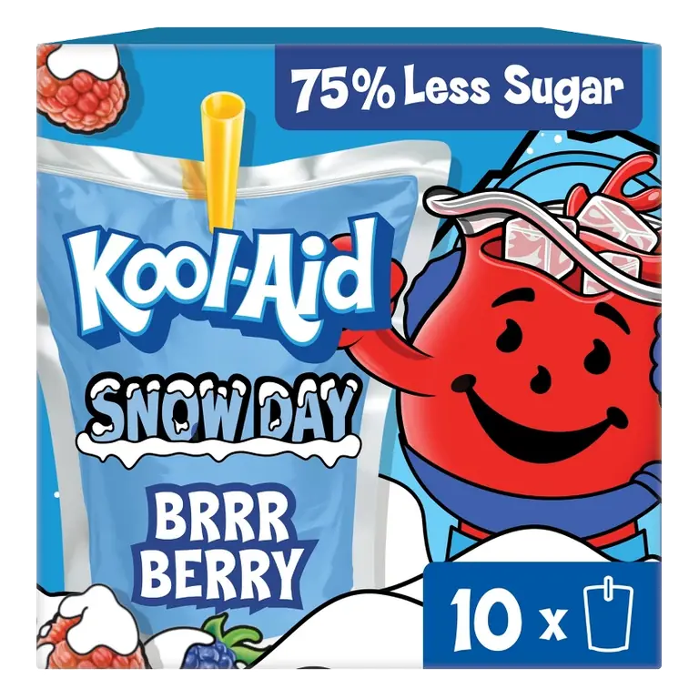 Kool-Aid Snow Day Brrr Berry Juice Drink, 10pk/6 fl oz Pouches