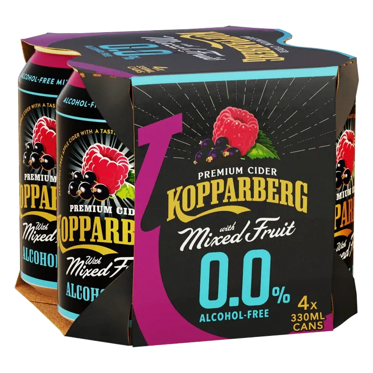 Alcohol Free With Mixed Fruit Cider Cans 4x330ml