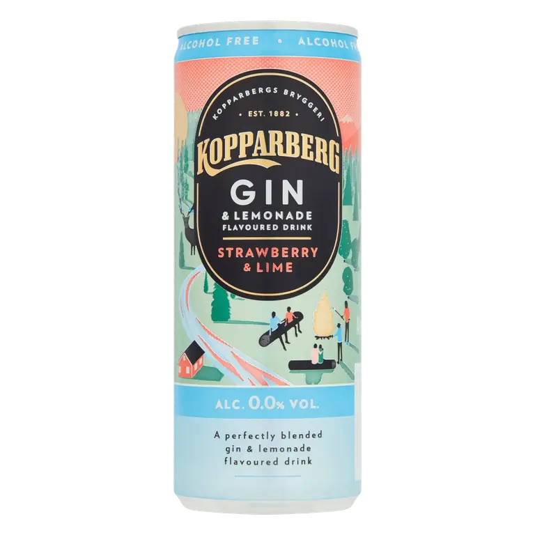 Gin Strawberry & Lime Alcohol Free Can