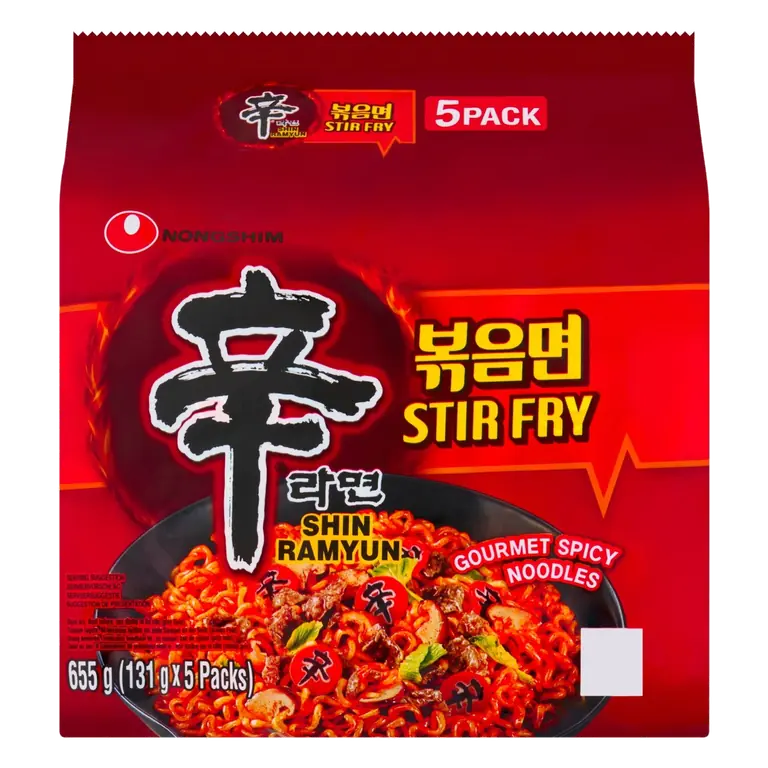 Nongshim Stir Fry Shin Ramyun Gourmet Spicy Noodles 5x131g