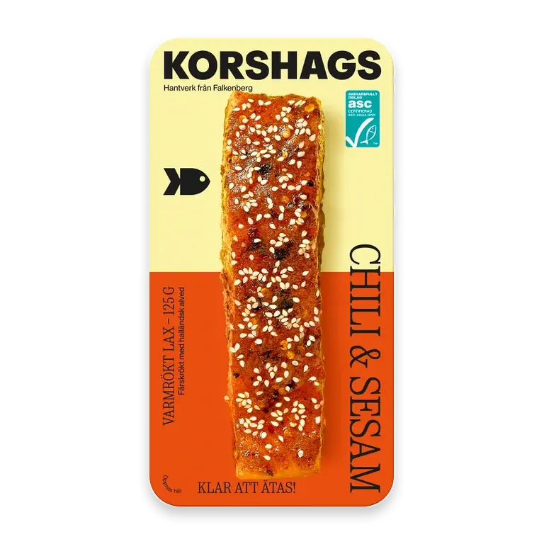 Laxfilé Färsk Varmrökt Chili & Sesam 125g
