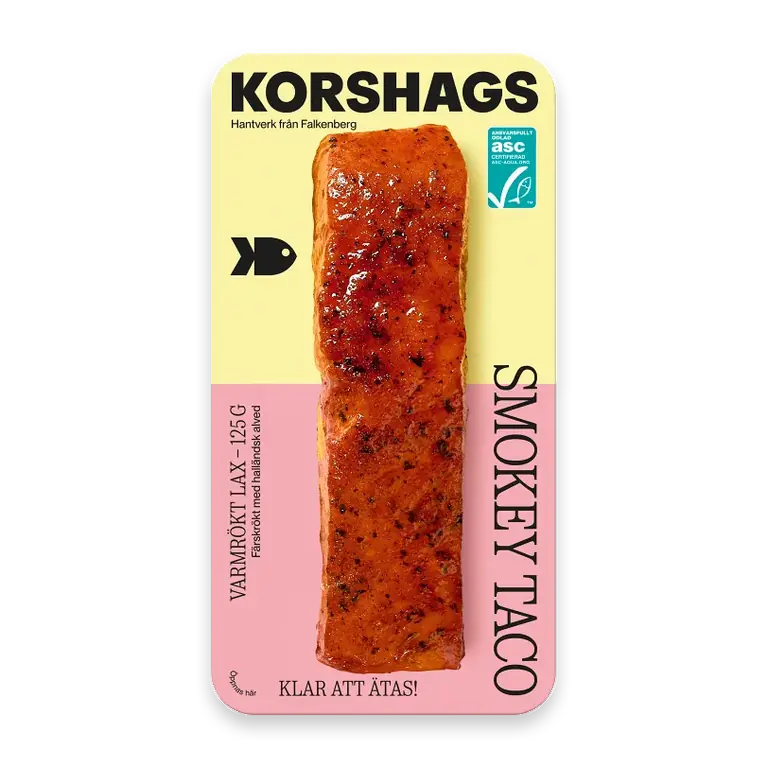 Laxfilé Färsk Varmrökt Smokey Taco 125g