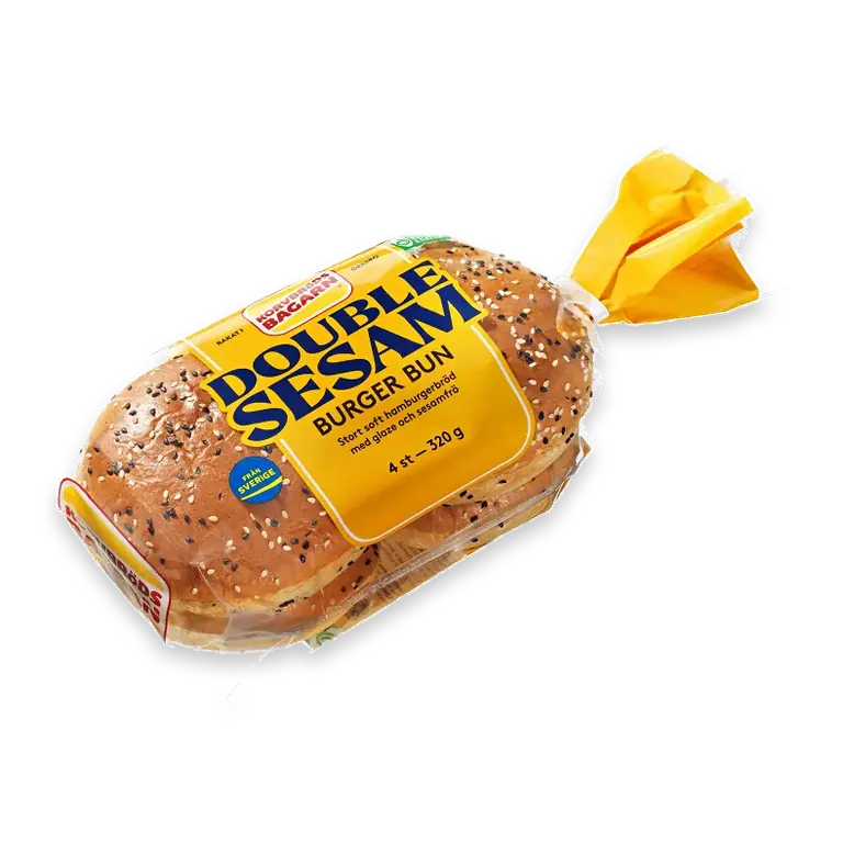Hamburgerbröd Double Sesam 4-p 320g