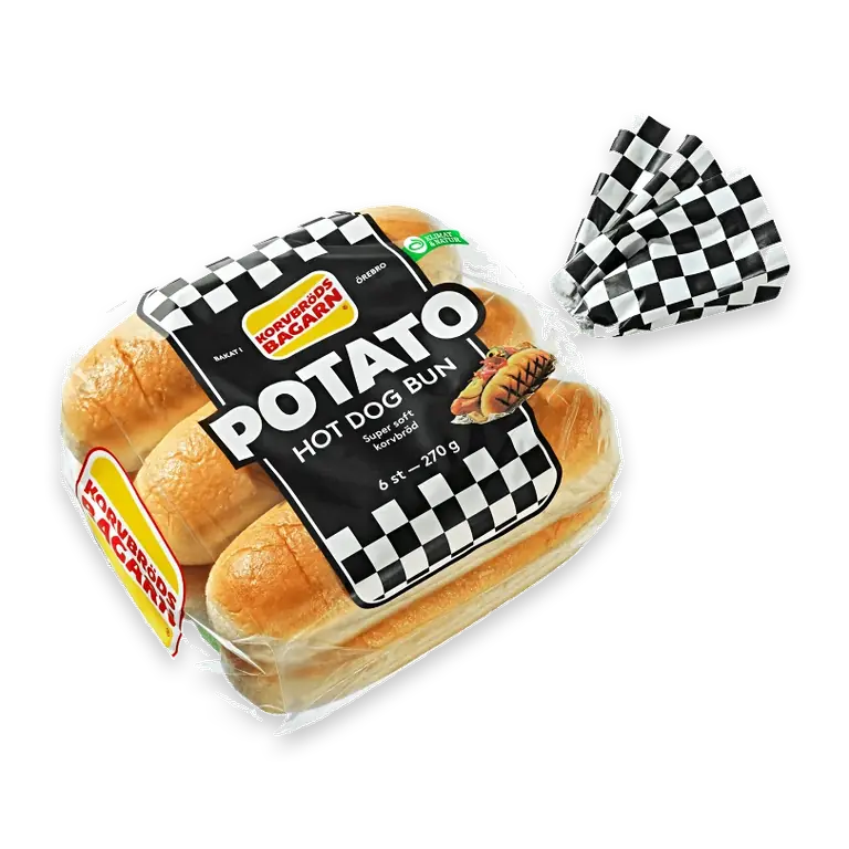 Korvbröd Potato Hot dog bun 6-p 270g