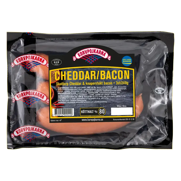 Kryddkorv Cheddar Bacon