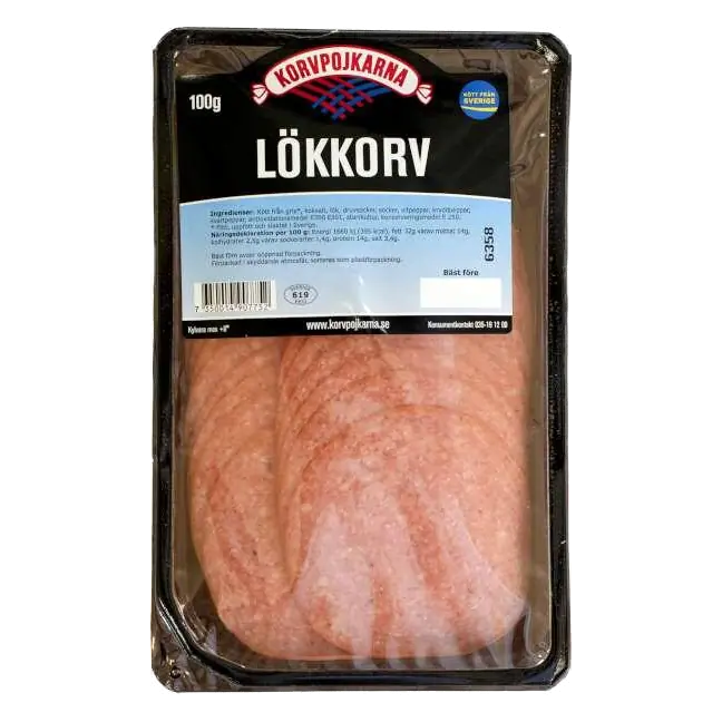 Lökkorv Skivad