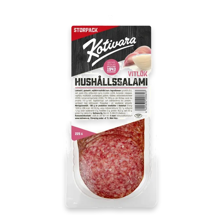 Hushållssalami Vitlök 225g