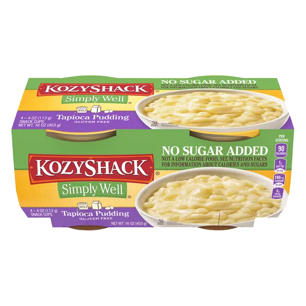 Gluten Free No Sugar Added Tapioca Pudding Snack Cups - 4 ct