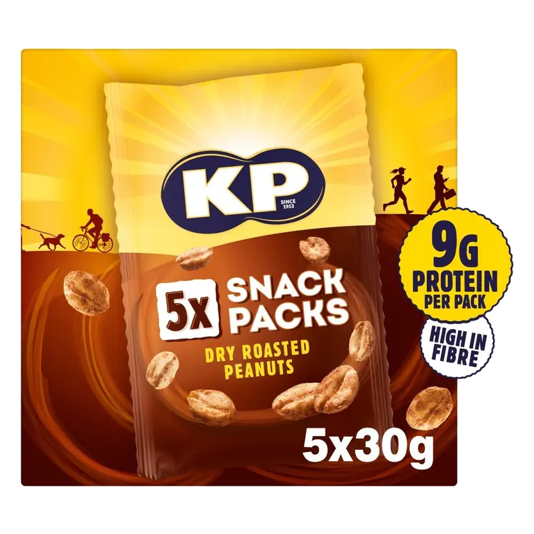 KP Dry Roasted Peanuts 5 x Snack Packs