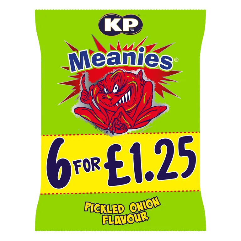 KP Meanies Pickled Onion Flavour 6 x 17g