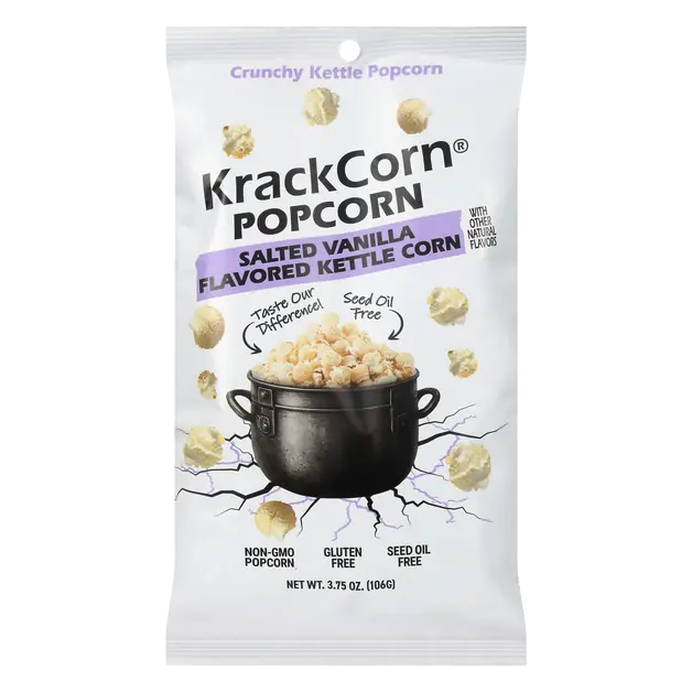 Salted Vanilla Flavored Crunchy Kettle Popcorn