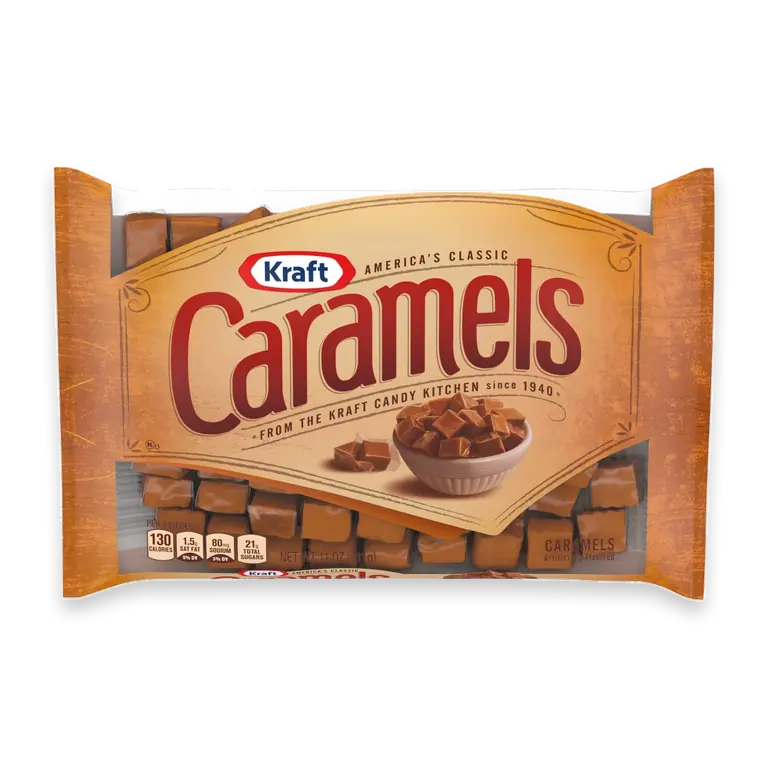 America's Classic Individually Wrapped Candy Caramels, Bag