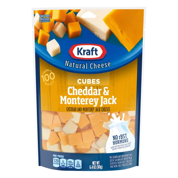 Kraft Cheddar & Monterey Jack Natural Cheese Cubes