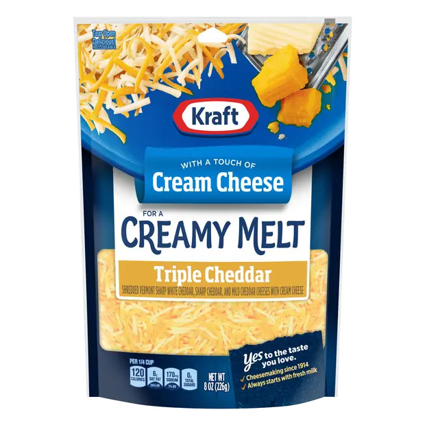Creamy Melt Shredded Triple Cheddar Cheese Blend