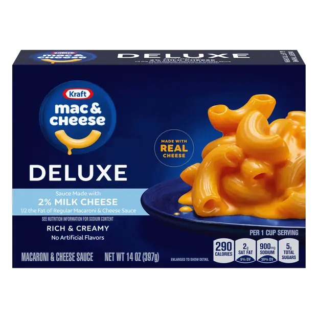 Deluxe 2% Milk Cheese Mac & Cheese Dinner