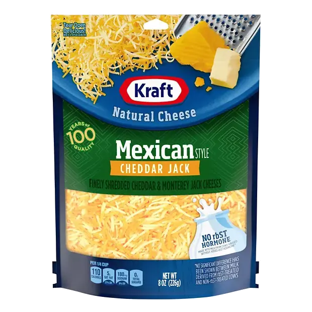Finely Shredded Cheese, Cheddar Jack, Mexican Style