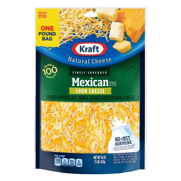 Finely Shredded Mexican Style Four Cheese Blend