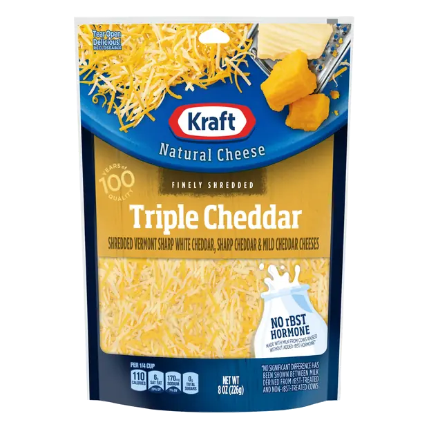 Finely Shredded Triple Cheddar Cheese
