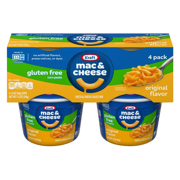 Gluten Free Original Mac & Cheese Dinner Microwavable Cup - 4 ct